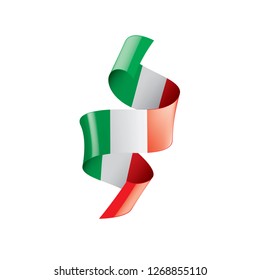 Italy flag, vector illustration on a white background.