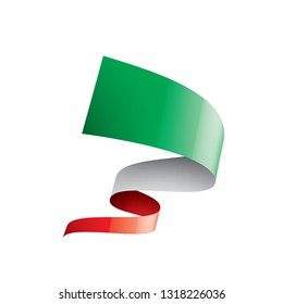 Italy flag, vector illustration on a white background.