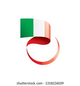 Italy flag, vector illustration on a white background.