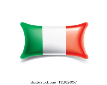 Italy flag, vector illustration on a white background.