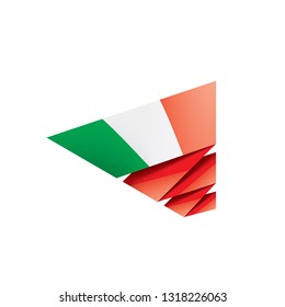 Italy flag, vector illustration on a white background.