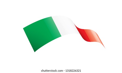 Italy flag, vector illustration on a white background.