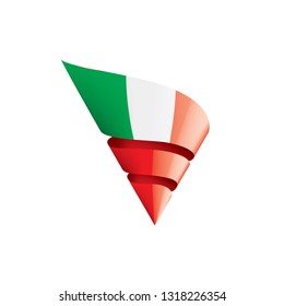 Italy flag, vector illustration on a white background.