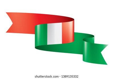 Italy flag, vector illustration on a white background.