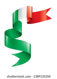 Italy flag, vector illustration on a white background.