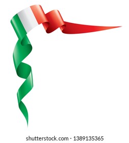 Italy flag, vector illustration on a white background.