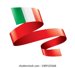 Italy flag, vector illustration on a white background.