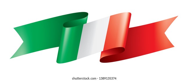 Italy flag, vector illustration on a white background.