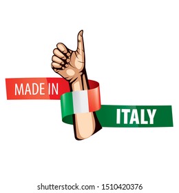 Italy flag, vector illustration on a white background.