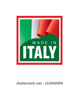 Italy flag, vector illustration on a white background.