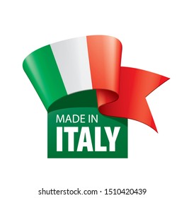 Italy flag, vector illustration on a white background.