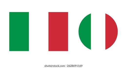 Italy flag. Vector italian flag.