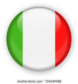 Italy Flag Vector Round Icon - Illustration