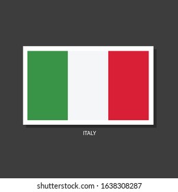Italy flag Vector Square Icon.