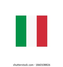 Italy flag vector square icon - illustration. Flag of Italy. Abstract concept, icon, square, button