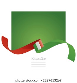 Vector de bandera de Italia. Banderas y cintas del mundo. Bandera italiana sobre fondo de color abstracto