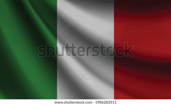 Italy Flag Waving Background Patriotic National Stock Vector (Royalty