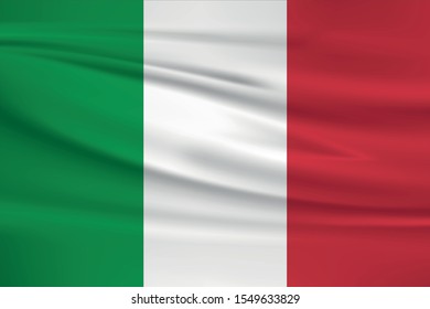 Italy flag with waving effect