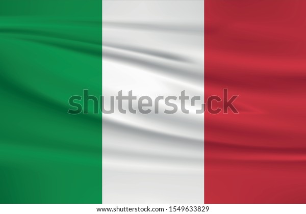 Italy Flag Waving Effect Stock Vector (royalty Free) 1549633829 