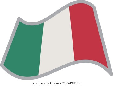 Italy fluttering national flag illustration vector material