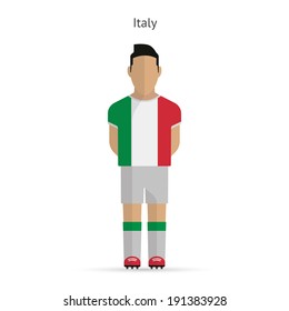 Italy football player. Soccer uniform. Vector illustration.