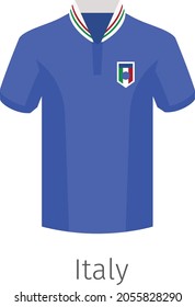 Italy football uniform vector illustration design flat