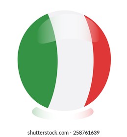 Italy Glossy Button