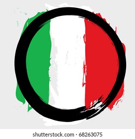 Italy grunge flag