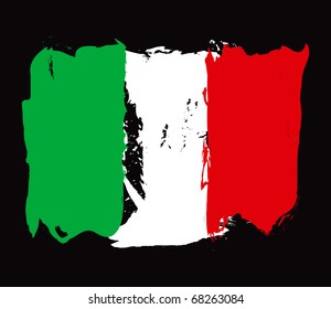 Italy grunge flag