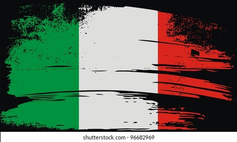 Italy grunge flag