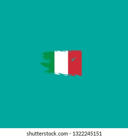 Italy grunge flag.flat design