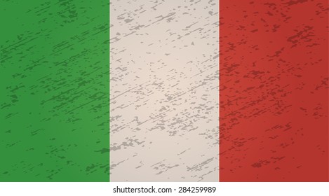 Italy grunge style flag. Vector EPS10