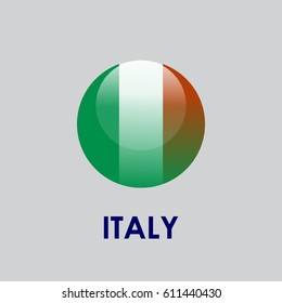 Italy Icon Flag Logo Vector Template