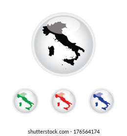 Italy Icon Illustration with Four Color Variations