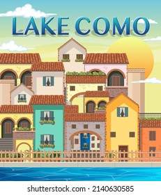 Italy iconic tourism attraction building background illustration
