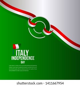 Italy Independence Day Celebration Vector Template Design Illustration