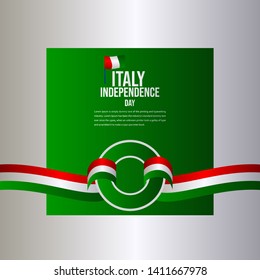 Italy Independence Day Celebration Vector Template Design Illustration