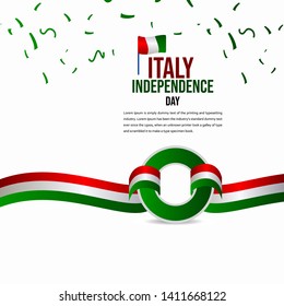 Italy Independence Day Celebration Vector Template Design Illustration