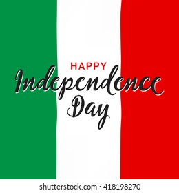 Italy Independence Day greeting card with national flag. Perfect for Italian Republic holiday greetings. Vector illustration