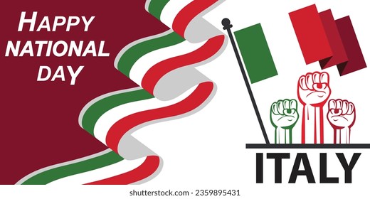 Italy independence day or national day banner vector design.,Abstract background with wave and geometric creative design Banner..eps
