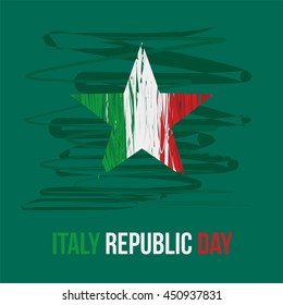 Italy Independence Day Vector Illustration. Good for banner and Greeting Card.