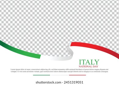 Italy Independence Day Vector Template Design Illustration. Suitable for greeting card, poster and banner