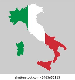 Italy island map . Vector image