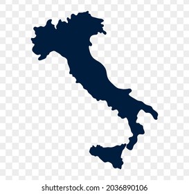 Italy isolated vector map silhouette

