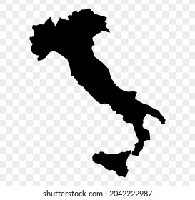 Italy isolated vector map silhouette
