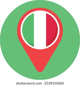 Italy Italia Italian flag travel icon illustration country emblem