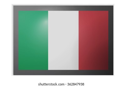 Italy; italian flag with black boarder