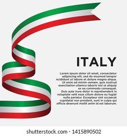 Italy Liberation Day with flag, vector illustrations with white background - Vector