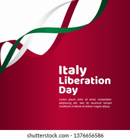 Italy Liberation Day Vector Template Design Illustration