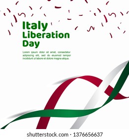 Italy Liberation Day Vector Template Design Illustration